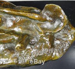 1920/1930 A Gennarelli Tr Rare Statue Sculpture Art Deco Bronze Modernisme Homme
