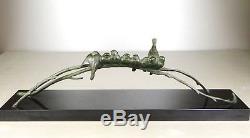 1920/1930 A. V. Becquerel Rare Statue Sculpture Art Deco Bronze Animalier Oiseaux