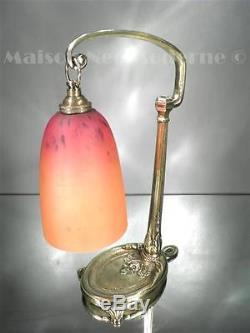1925 Charles Schneider Et C. Ranc Lampe En Bronze Et Pte De Verre Art Déco (2)
