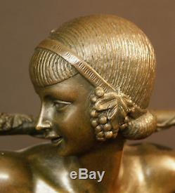1925 statue sculpture art déco danseuse Le Faguays bronze 6 kg54cm rare chic