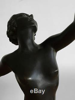 1930 Sculpture Danseuse Art-deco Bauhaus Moderniste Bronze