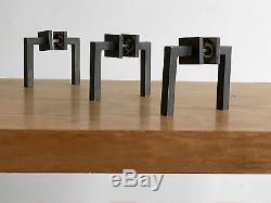 1970 Adnet 3 Poignees Art-deco Cubiste Moderniste Constructiviste