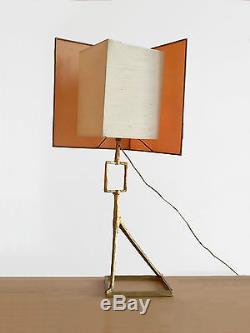 1970 Agostini Pietra Corbara Lampe Art-deco Moderniste Sculpture Forme-libre