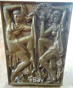 2 très belles poignées en Bronze ART DÉCO d'un meuble de Maurice JALLOT
