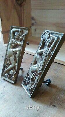 2 très belles poignées en Bronze ART DÉCO d'un meuble de Maurice JALLOT