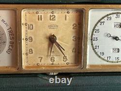 ## ANGELUS (hermès) Pendule de bureau calendrier perpétuel baromètre thermomètre