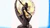 Art Deco Dancer Bronze Lady Figure Lamp Glass Tiffany
