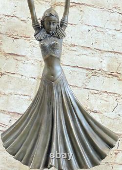 Absolutely Superbe Art Déco Bronze Statue Inscrit Par D. H. Chiparus. Énorme