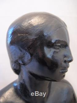 Ancien et grand bronze nu féminin époque art déco XXème siècle