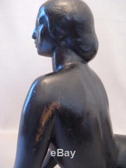 Ancien et grand bronze nu féminin époque art déco XXème siècle