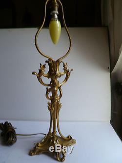 Ancien rare pied de lampe en bronze art déco