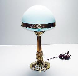 Ancienne Lampe Art Deco Bauhaus Tischlampe ILRIN Bronze table lamp Jlrin 1930 s