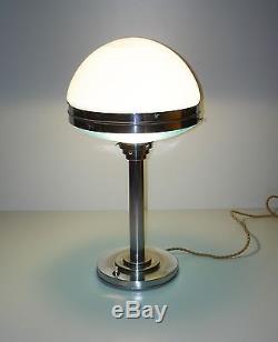 Ancienne Lampe Art Deco Bauhaus Tischlampe ILRIN Bronze table lamp Jlrin 1930 s