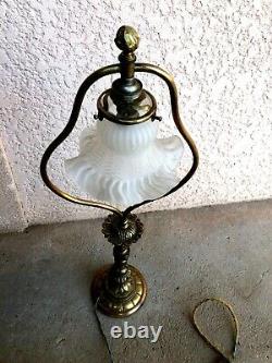 Ancienne Lampe ancienne lampe de bureau en bronze XIXe