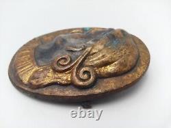 Ancienne broche époque Art Déco en bronze