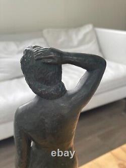 Ancienne femme en bronze signée Georges Girreau époque art déco