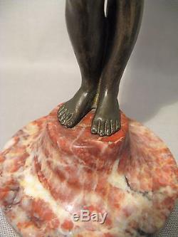 Ancienne sculpture en bronze époque art déco nu féminin