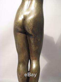Ancienne sculpture en bronze époque art déco nu féminin