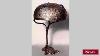 Antique French Art Nouveau Bronze Table Lamp With Claw
