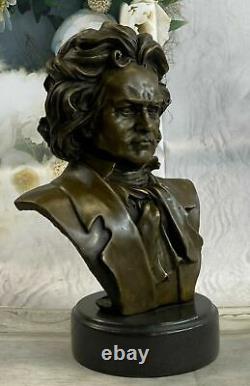 Art Déco Beethoven Buste Musée Qualité Statue Figurine Bronze Sculpture Solde Nr