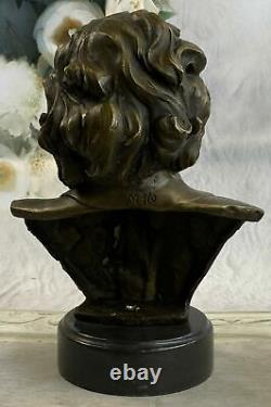 Art Déco Beethoven Buste Musée Qualité Statue Figurine Bronze Sculpture Solde Nr