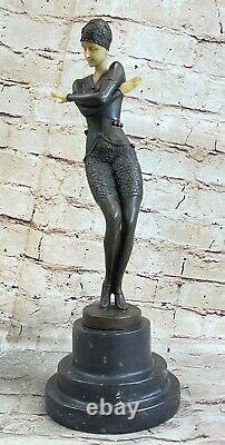 Art Déco Bronze Femme ` Russe Danseuse` Signée Ferdinand Preiss Décoratif