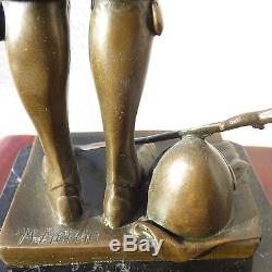 Art Deco Bronze Jeanne d'Arc tapferer Krieger Skulptur