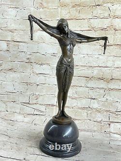Art Déco Bronze Statue Danseuse Palmyre Signée Chiparus Figurine Fonte Figurine