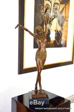 Art Deco Bronzeskulptur signiert Chiparus Bronze Figur Bronze Skulptur Bronze