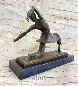 Art Déco, Chiparus Égyptien Danseuse Bronze Signée Statue Fonte Figurine