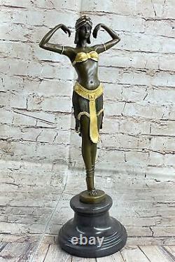 Art Déco, Chiparus Illusion De Virtue, Bronze Statue Figurine Ouvre