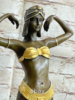 Art Déco, Chiparus Illusion De Virtue, Bronze Statue Figurine Ouvre