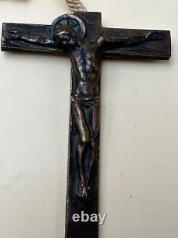 Art Déco Crucifix en Bronze par Hartmann
