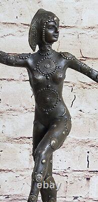 Art Déco Français Danseuse Par D. H Chiparus Classique Danse Bronze Statue