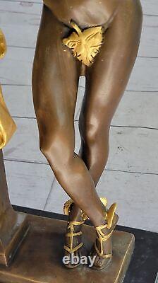 Art Déco Gild Bronze Sculpture Fonte Flying Mercury Classique Ouvre Solde