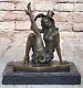 Art Déco Jazz Danseuse Fonte Bronze Sculpture Marbre Base Figurine