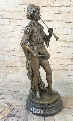 Art Déco Mâle Batteur Par Picault Superbe Qualité Bronze Sculpture Statue