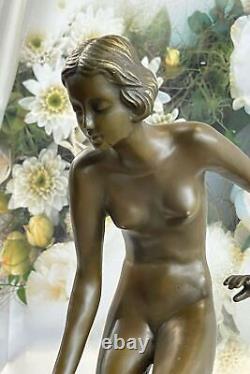 Art Déco / Nouveau Classique Chair Dame Femme Fille Bronze Sculpture Statue