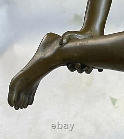 Art Déco / Nouveau Classique Chair Femme Fille Femelle Statue Sculpture Bronze