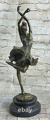 Art Déco / Nouveau Espagnol Danseuse Par Degas Bronze Sculpture Statue