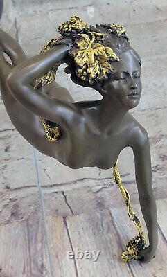 Art Déco Nouveau Vigne Danseuse Frishmuth Bronze Statue Figurine Cadeau Décor