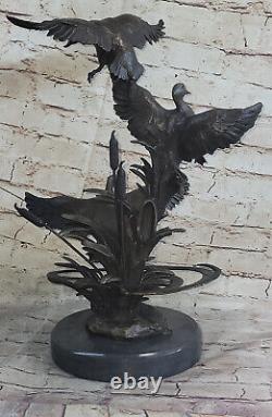 Art Déco Original Canard Oiseau Bronze Classics Ouvre Sculpture Statue
