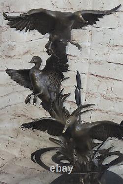 Art Déco Original Canard Oiseau Bronze Classics Ouvre Sculpture Statue