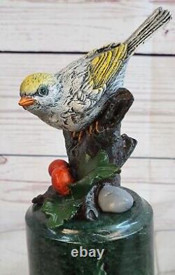 Art Déco Original Milo Pigeon Signée, Bronze Statue Fonte de Figurine