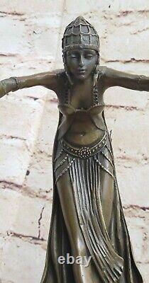 Art Déco Russe Danseurs Bronze Statue Demetre Chiparus Nouveau Sculpture Marbre
