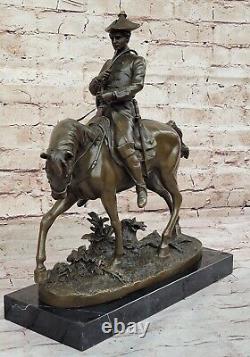 Art Déco Statue Classique Détaillé Hunter Sur Cheval Bronze Masterpiece Solde
