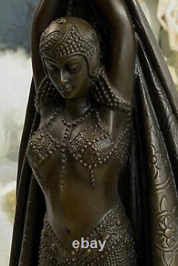 Art Déco Ventre Danseuse Par Chiparus Bronze Sculpture Signe Art Figurine Large