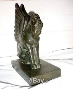 Art Déco sculpture en bronze Pégase Georges-Henri Laurent