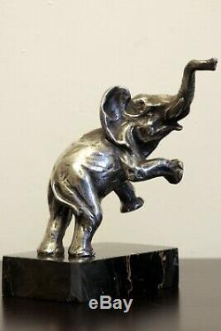 Art déco serres livres éléphants bronze par louis fontinelle