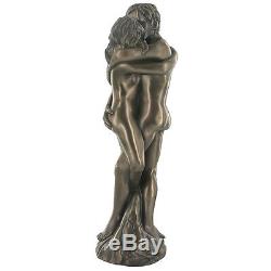 As One Naked Women Art Deco Neuvou Sculpture Bronze Erotic Statue H28cm 01389